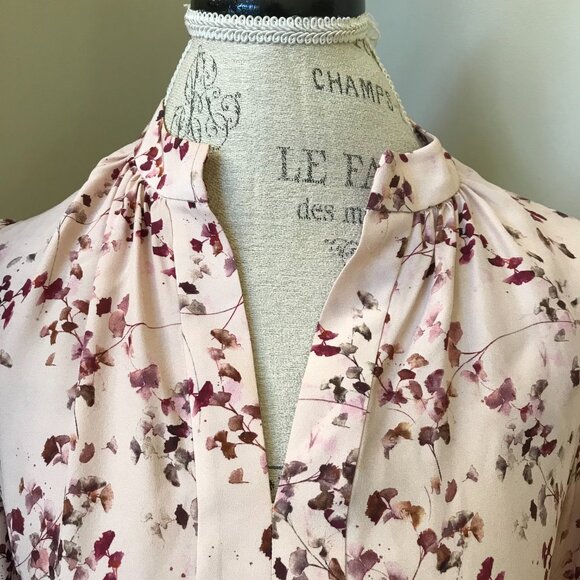 Charlotte Brody Blossom Blouse Top Shirt Womens Small Pink Long Sleeve V-Neck - Picture 4 of 11